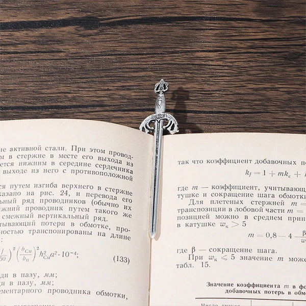 6Pcs Antique Swords Knife Bookmark Set