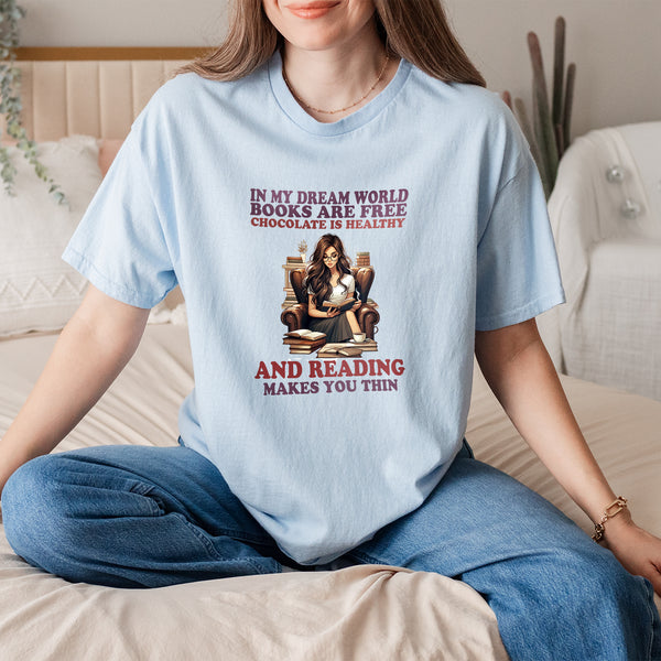 "The Dream World Tee – 100% Cotton for Bookish Fantasies"