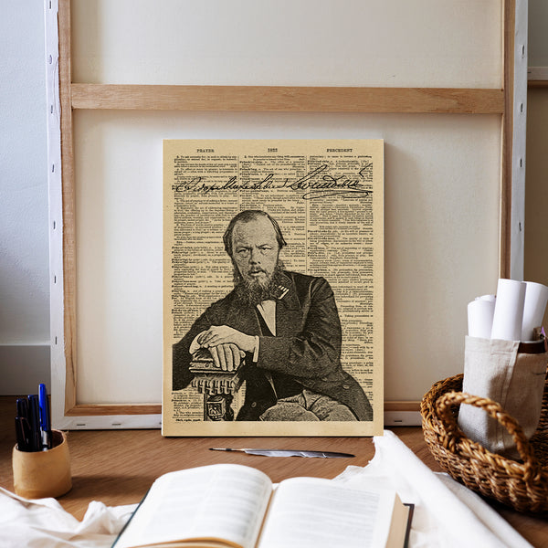 "Dostoevsky in Words" – Canvas Art, 0.75" Frame
