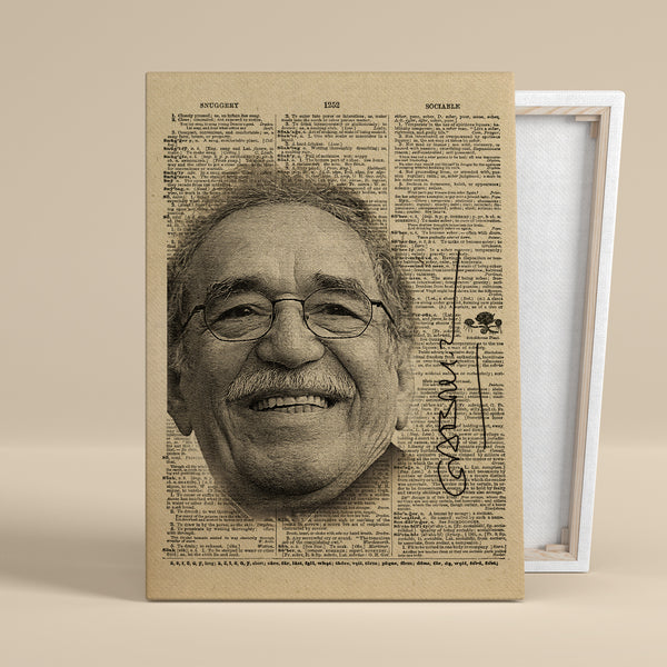 "Marquez in Words" – Canvas Art, 0.75" Frame