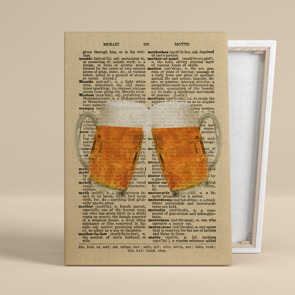 ״Beer" – Canvas Art, 0.75" Frame