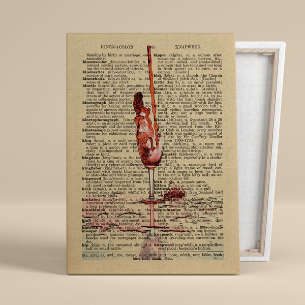 "Sip Savor" – Canvas Art, 0.75" Frame