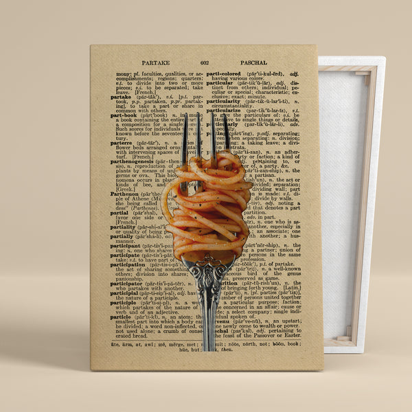 "Forked Feast" – Canvas Art, 0.75" Frame