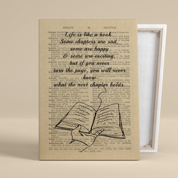 "Life's Chapters" – Canvas Art, 0.75" Frame