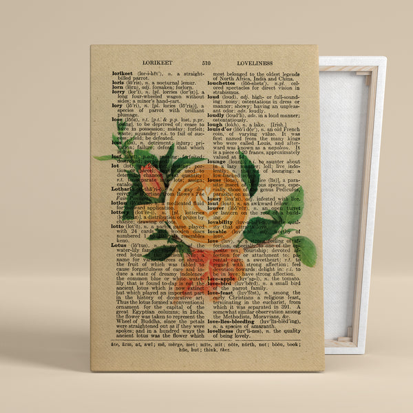 "Blossom in Words" – Canvas Art, 0.75" Frame