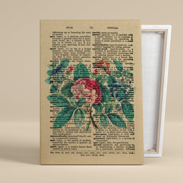 "Blossom in Words" – Canvas Art, 0.75" Frame