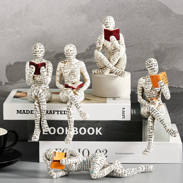 Reading Woman Resin Sculpture