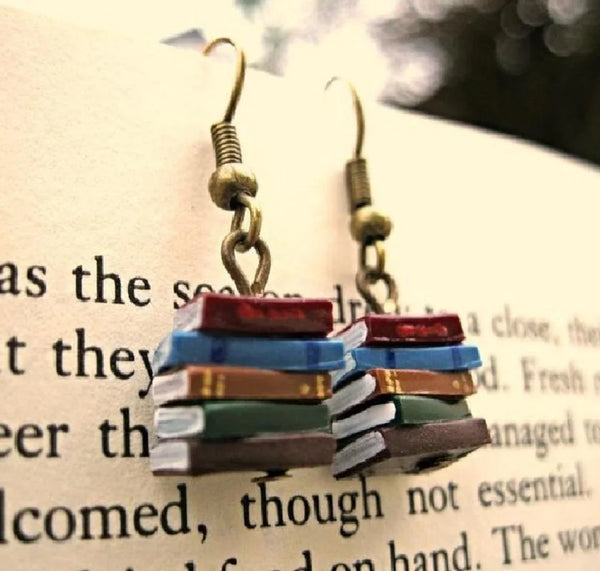 Classic Literature-Inspired Miniature Book Earrings