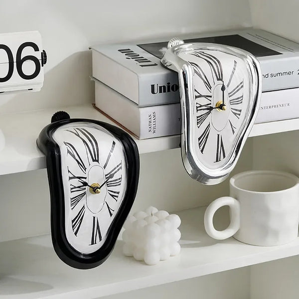 Melting Clock Bookshelf Decor